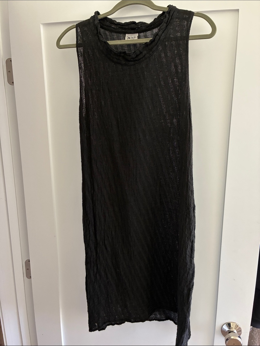 La Bottega di Brunella Black Sleeveless Linen Dress from Amalfi
